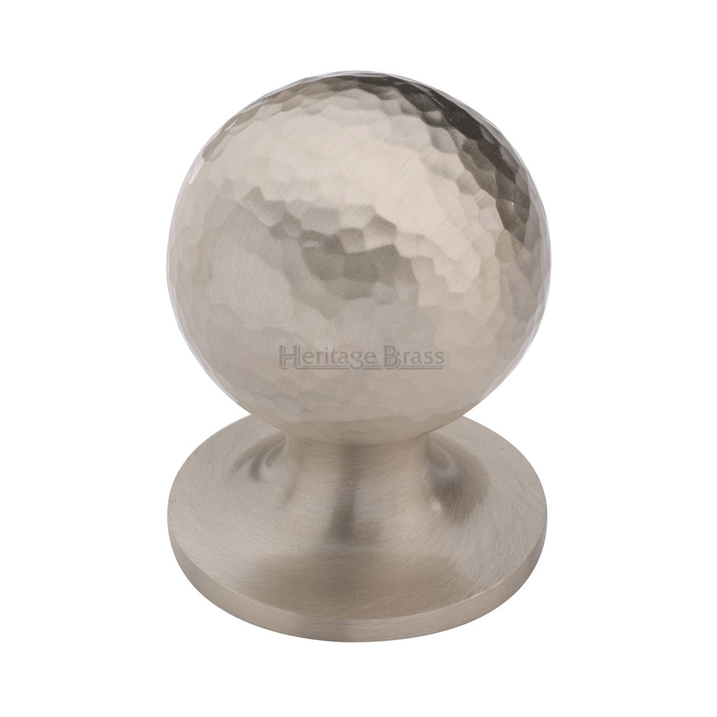 M Marcus Heritage Brass Cabinet Knob Ball Hammered Design 25mm